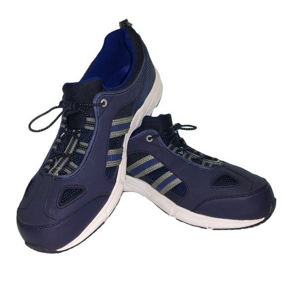 Blue Grey & White Sneakers for Men Size 9 EW - Picture 1 of 9